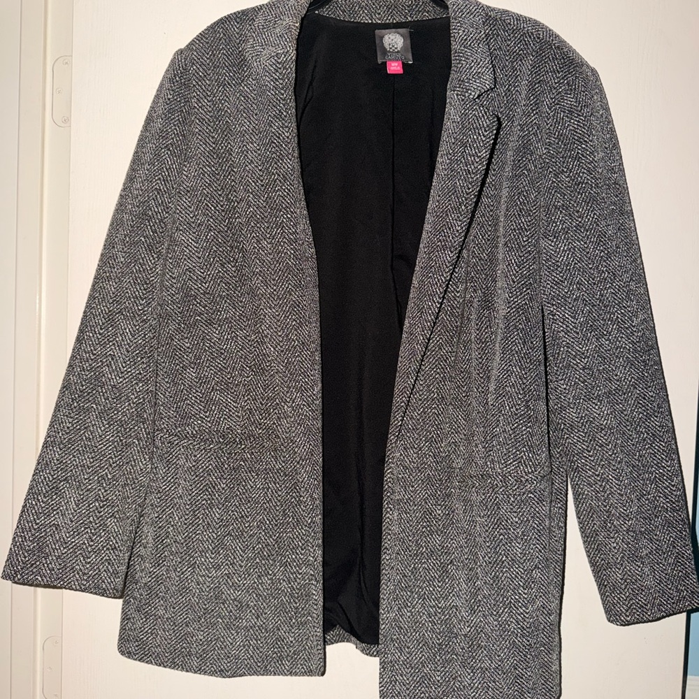 Vince Camuto Charcoal Herringbone Blazer